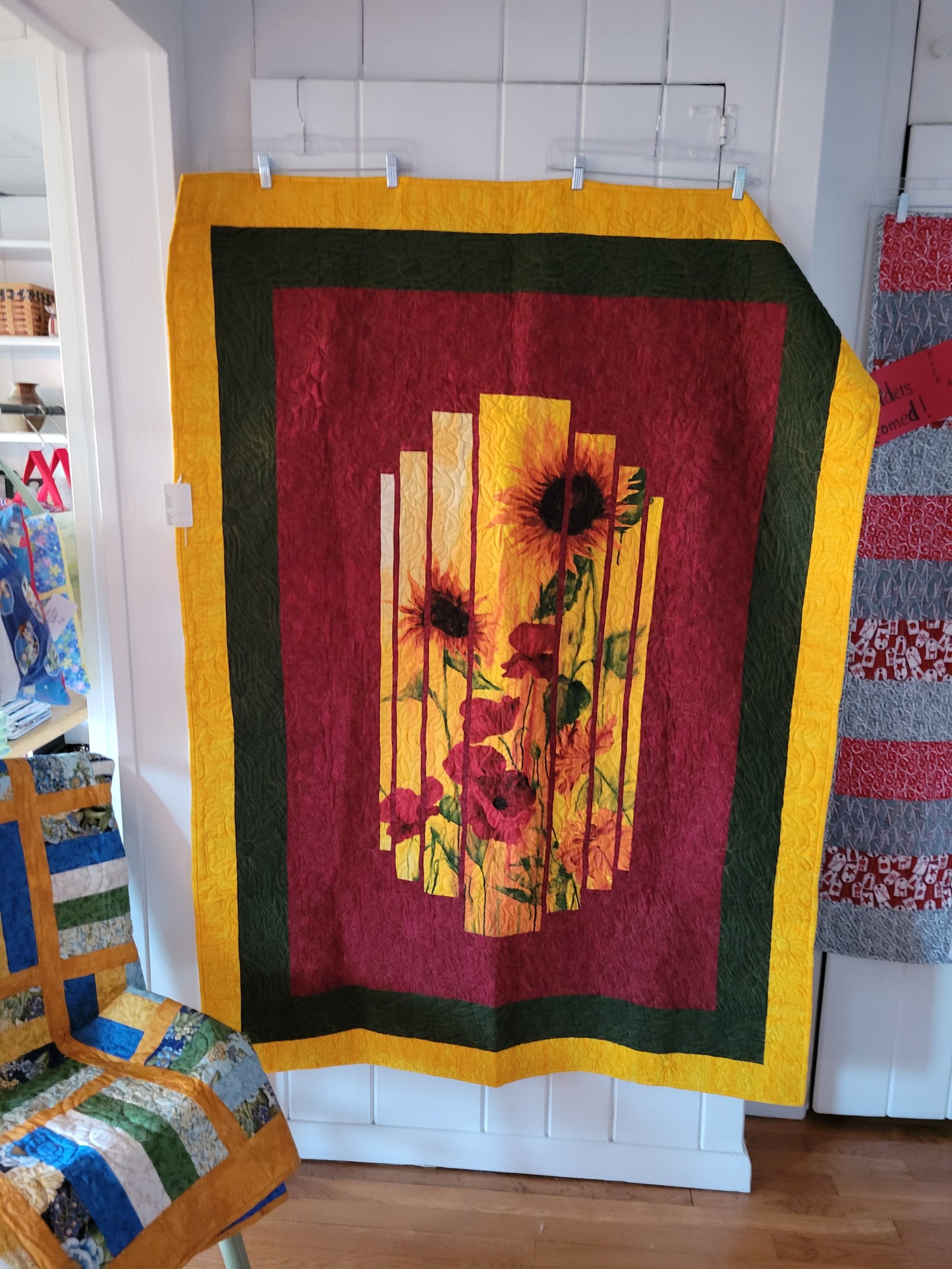 Red/Gold Sunflower Quilt