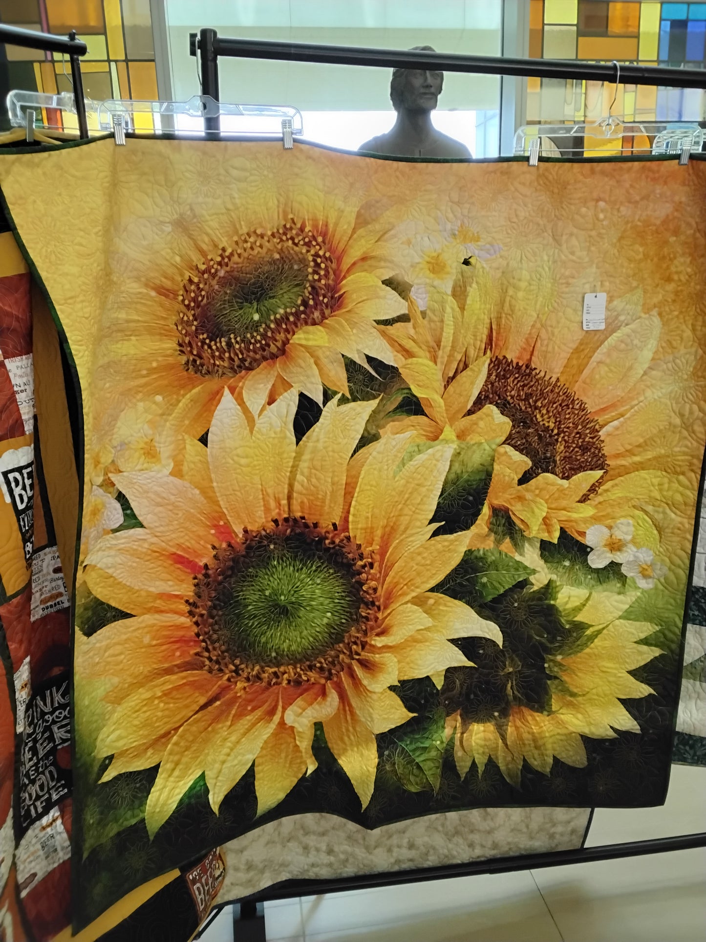 Large sunflower  quilt