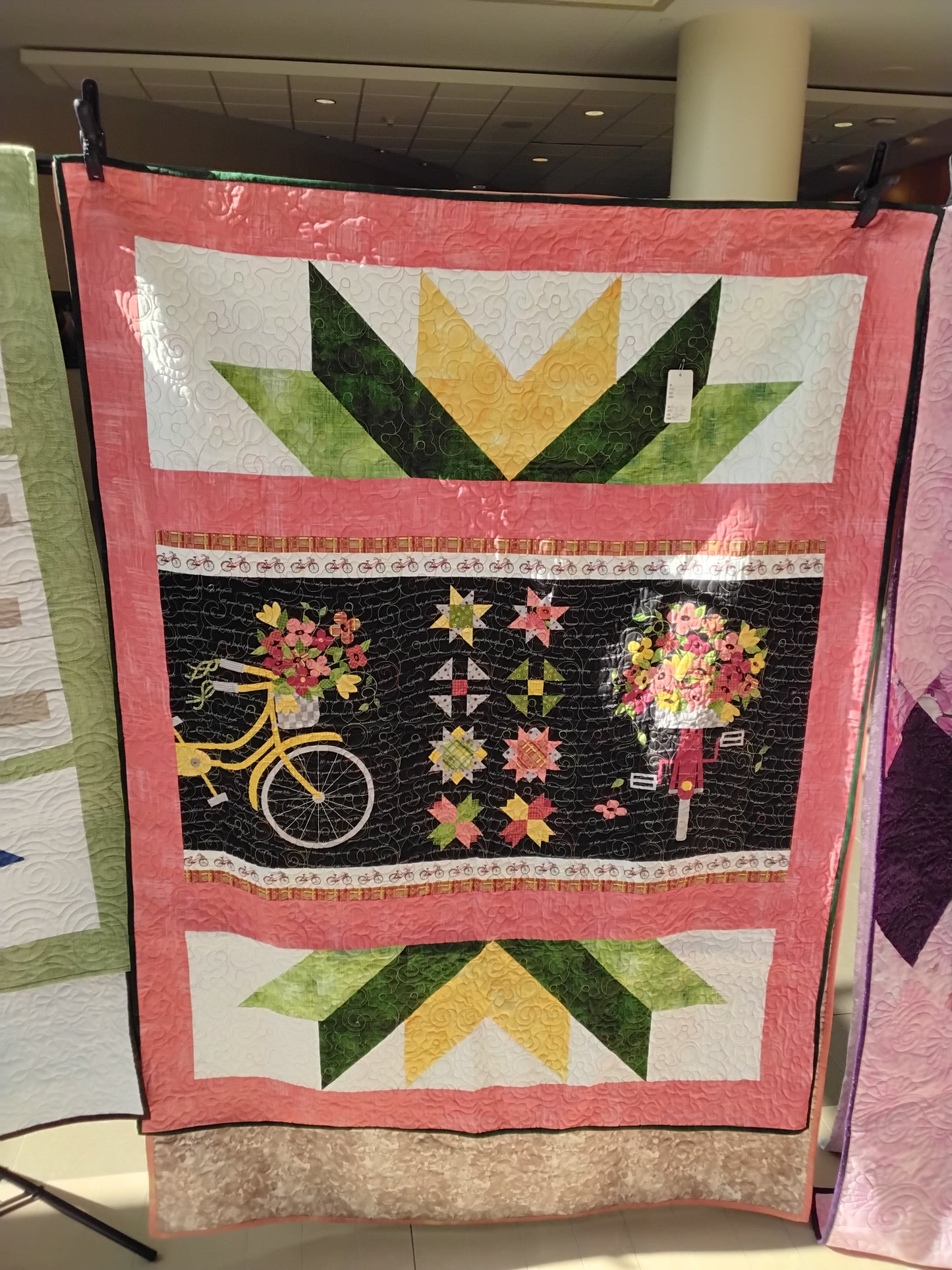 Bicycle floral quilt