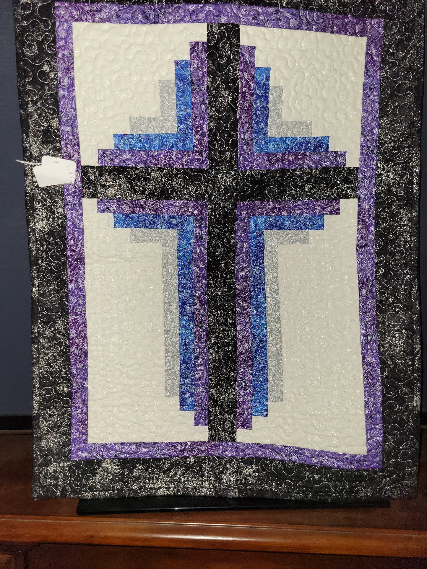 Cross quilted wall hanging