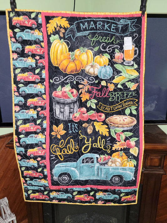 Fall Truck Quilted Wall Hanging